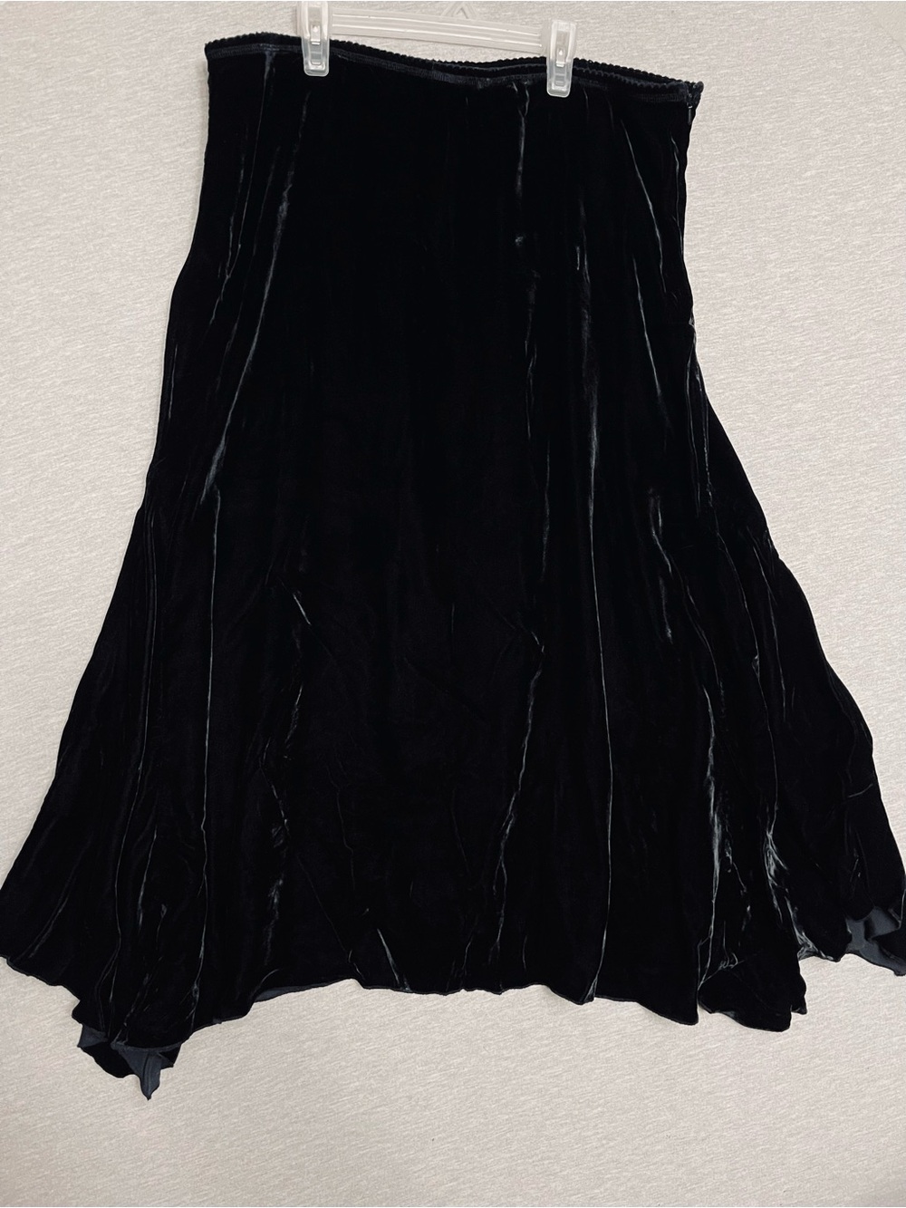 J. Jill Black Velvet A-Line Skirt